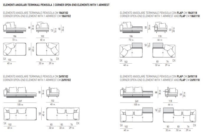 Ткань диван Minotti Коннери ARCH-00140023 - Вид №27