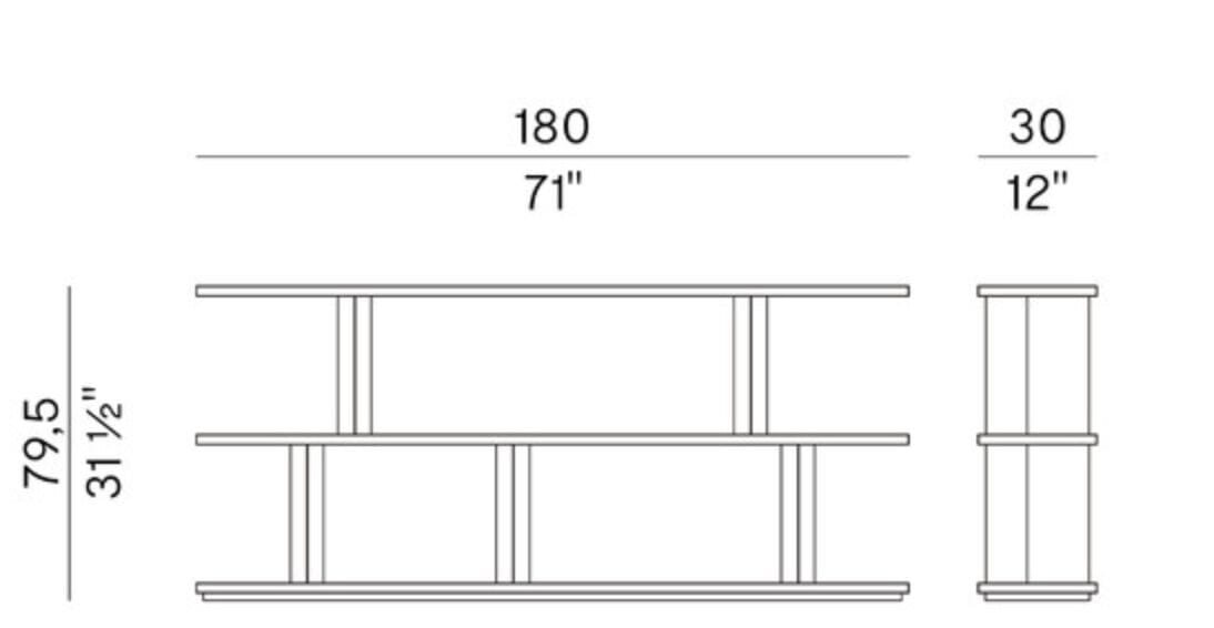 Книжный шкаф из ясеня Potocco PAGES 962/LA - LM - LS ARCH-00147589 - Вид №4