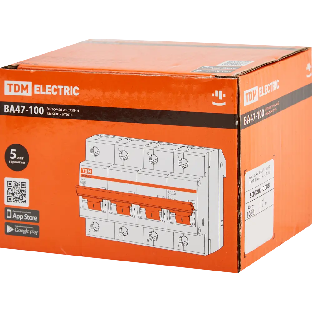 Автоматический выключатель TDM Electric ВА47-100 4P для защиты электросети 84399535 STLM-0049308 - Вид №4