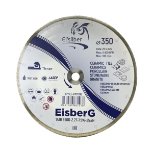 91780433 Диск алмазный по керамограниту Elsilber EisberG 1A1R сплошной 350x25.4x2.2 мм STLM-1489968