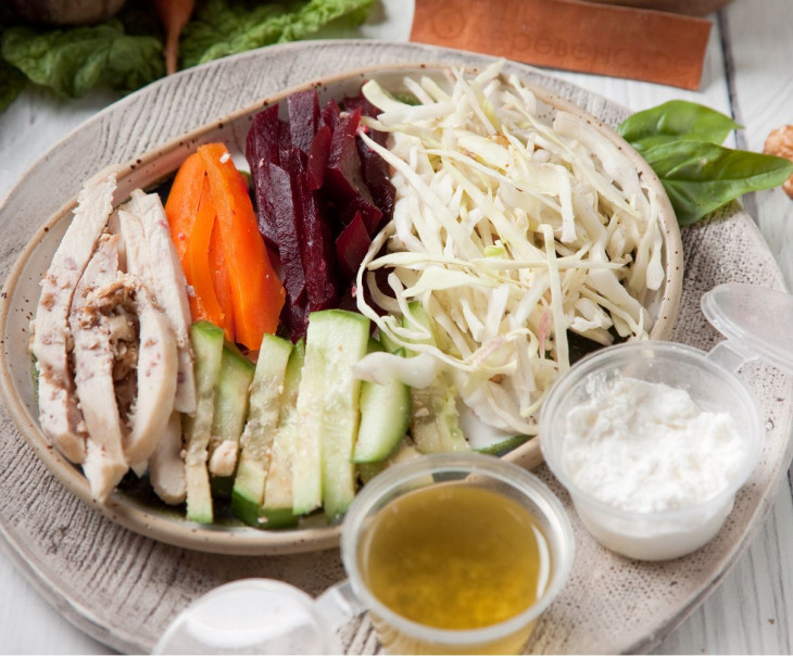 6902 Салат творожный с орехами и курицей Вкусляндия  - Вид №2