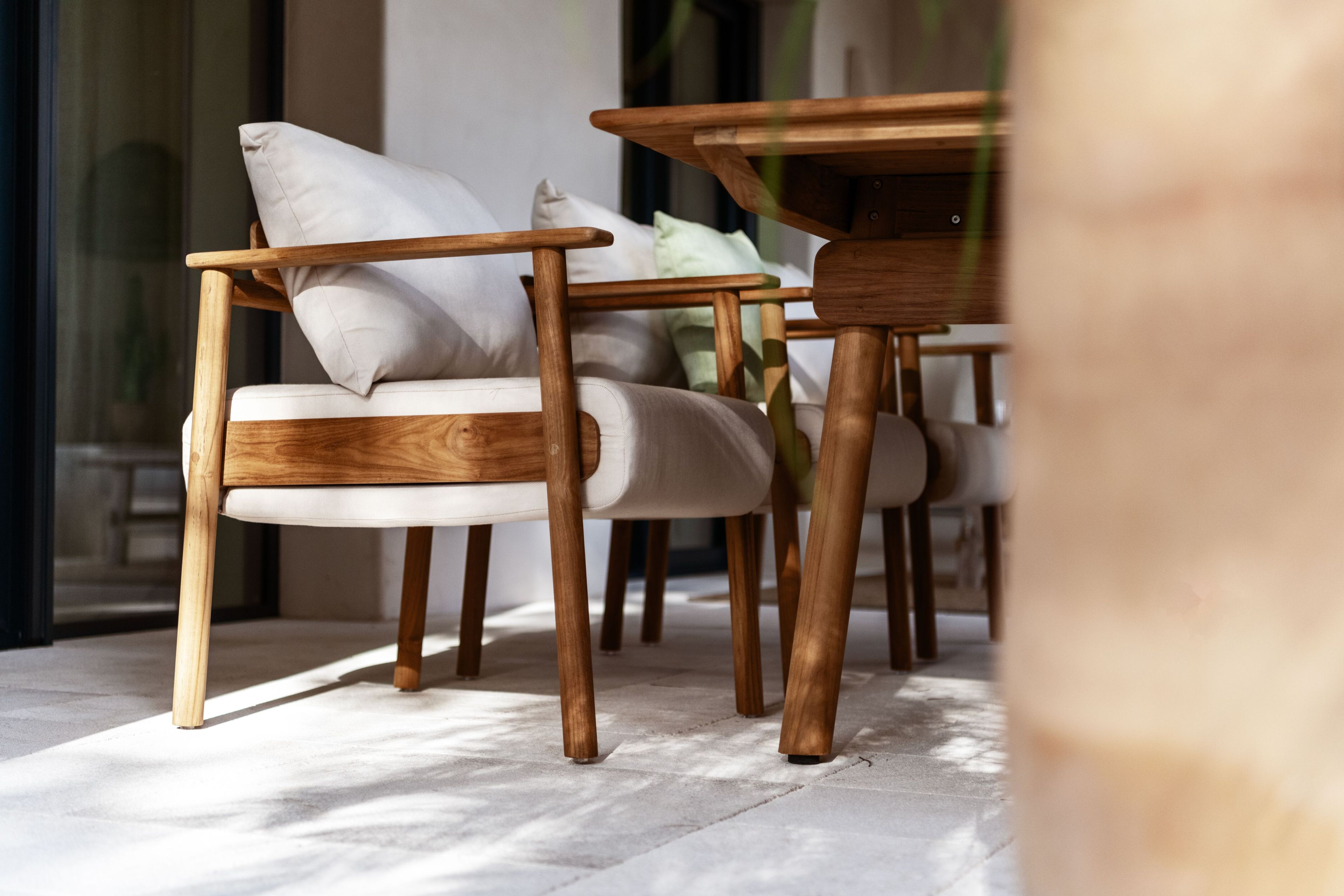 Садовый стул из тикового дерева с подушками Sunbrella FJAKA Pomalo ARCH-00099201 - Вид №14