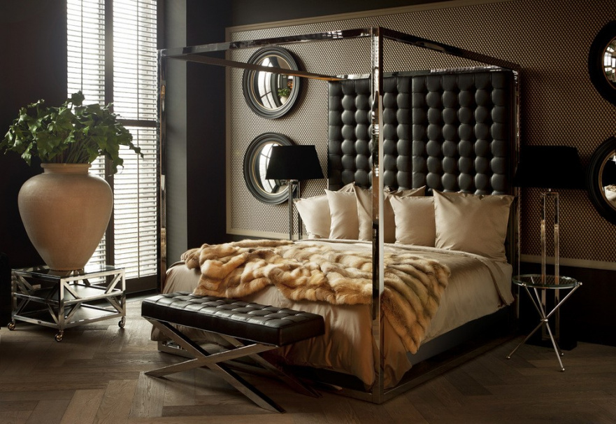 Скамейка Beekman Place от Eichholtz Черный/темный Хром EICHHOLTZ ДИЗАЙНЕРСКИЕ, EICHHOLTZ 060440 Хром  - Вид №2