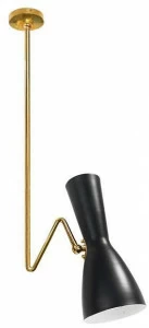 Il Bronzetto Регулируемый латунный подвесной светильник Wormhole Wor07 duo