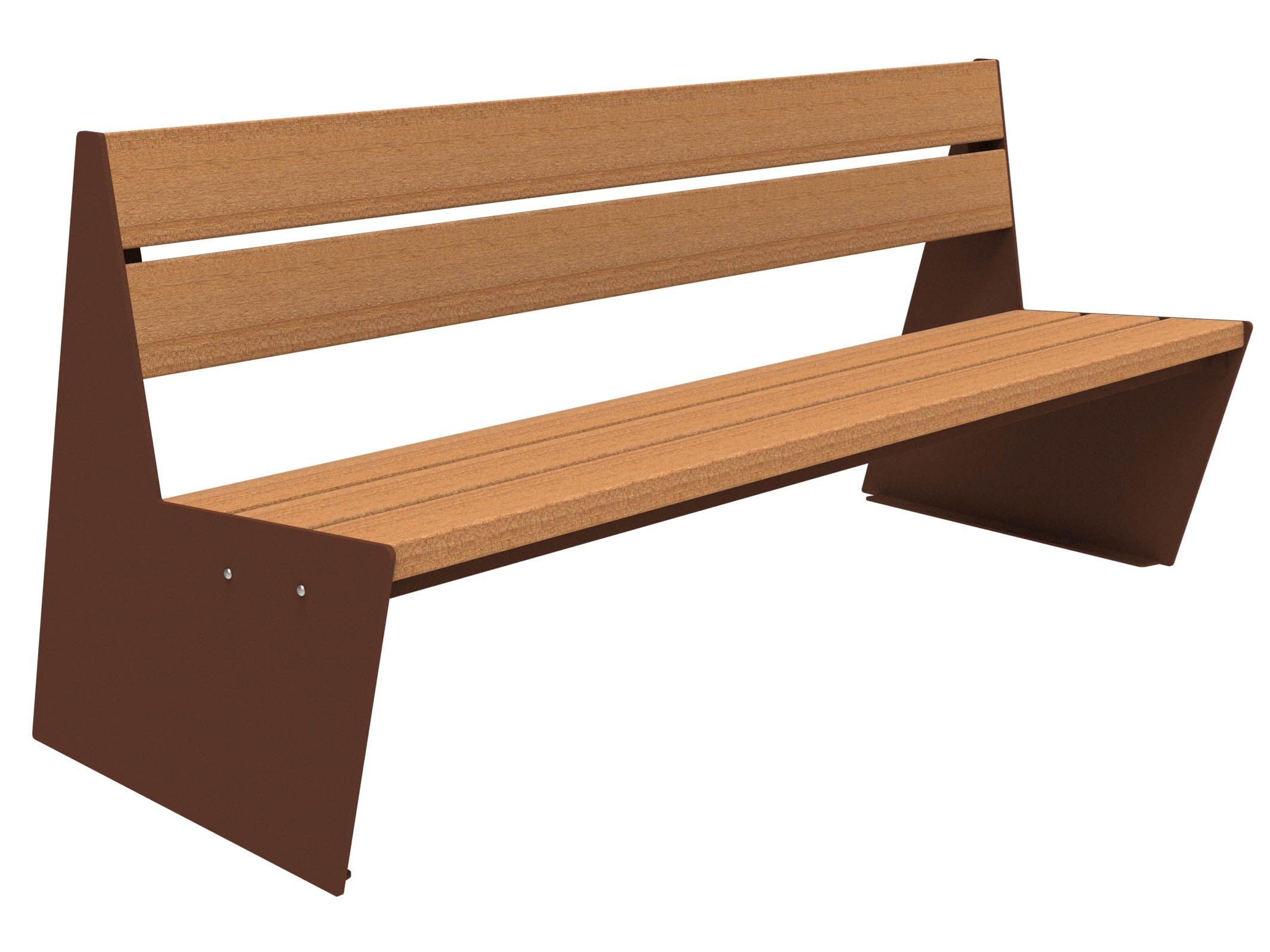 Скамья из окуме со спинкой Lazzari Sharp ARCH-00087617 - Вид №22