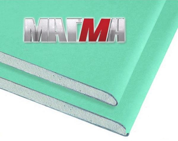 Гипсокартон влагостойкий ГКЛВ 2500х1200х9,5мм Магма 6181 - Вид №1