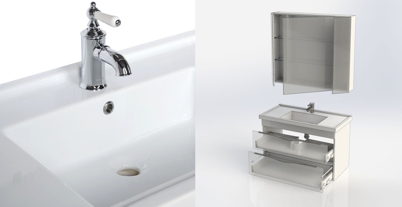 Комплект мебели Aquanet Эвора 100 дуб антик 00183165 - Вид №5