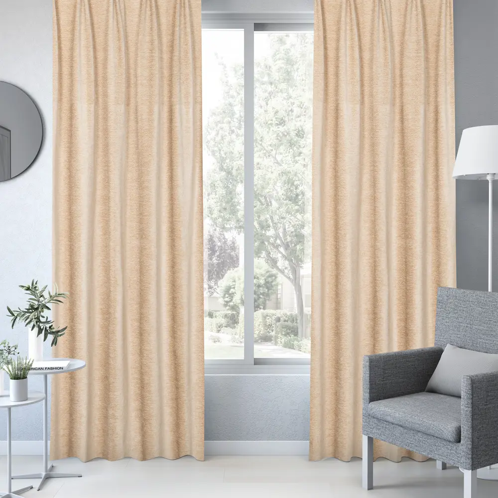 Штора на ленте Rosta 160x280 см цвет бежевый 83406889 STLM-2120322 INSPIRE  - Вид №3