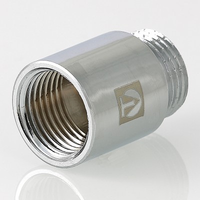 VTr.198.C.0415 Фитинг резьбовой – удлинитель хромированный Valtec 1/2" х 15 мм  - Вид №7