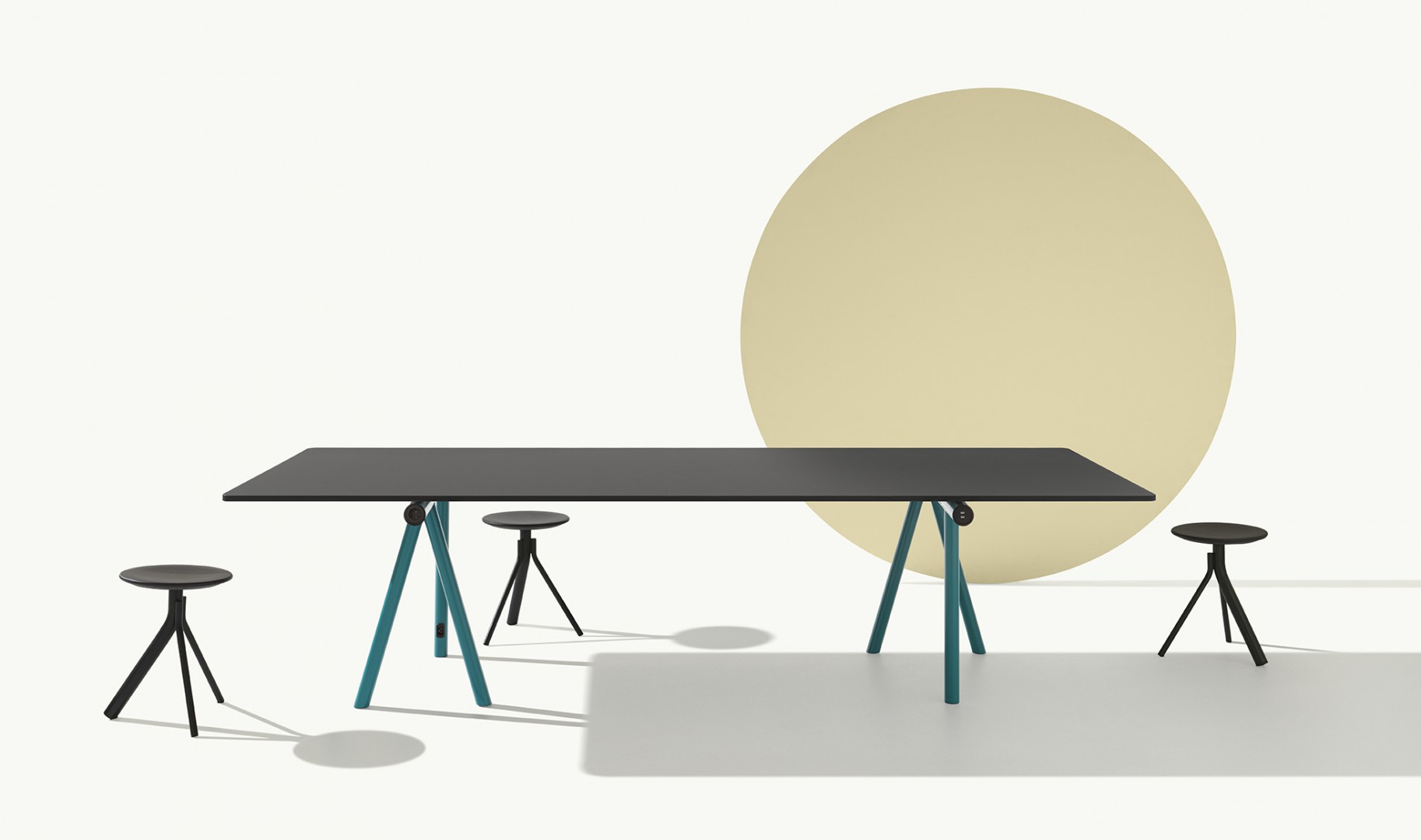 Main 1121 Барный стул со стальным каркасом, 3 ножки. Вращающееся сиденье из ясеня. Et al. Main  - Вид №4