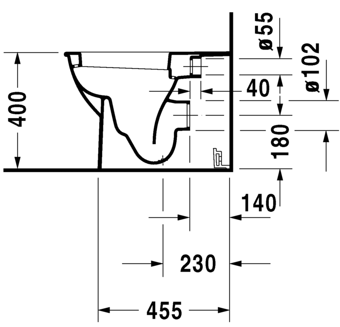 2139092000 Приставной унитаз напольный Белый Duravit Darling New Германия - Вид №2