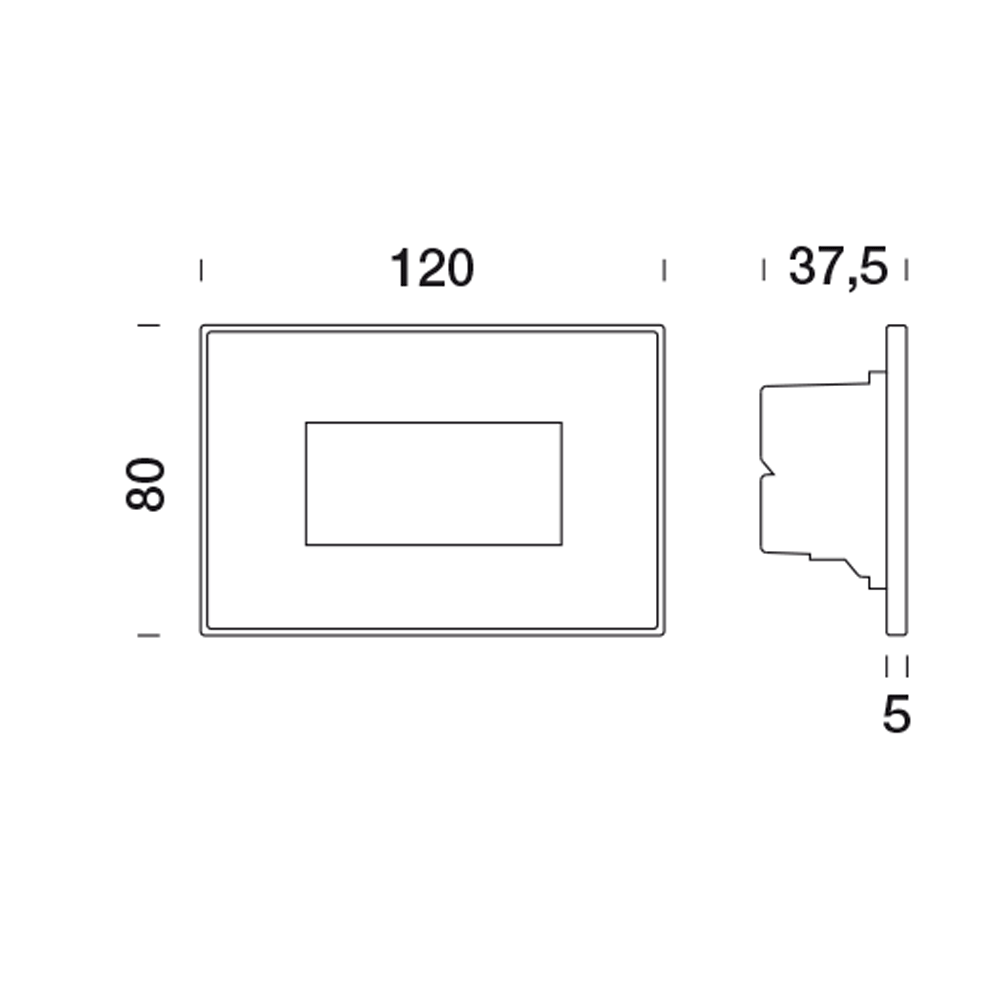 5003899 Светильник встраиваемая в стену / Наружнее освещение Platek SPY MEDIUM  SPY MEDIUM - LED 2700K Asymmetrical  - Вид №6