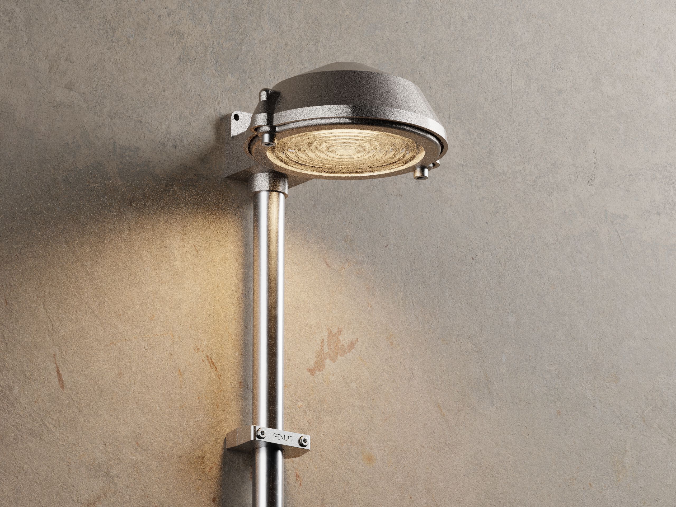 Натуральный алюминиевый настенный светильник Genuit Silver ARCH-00059994