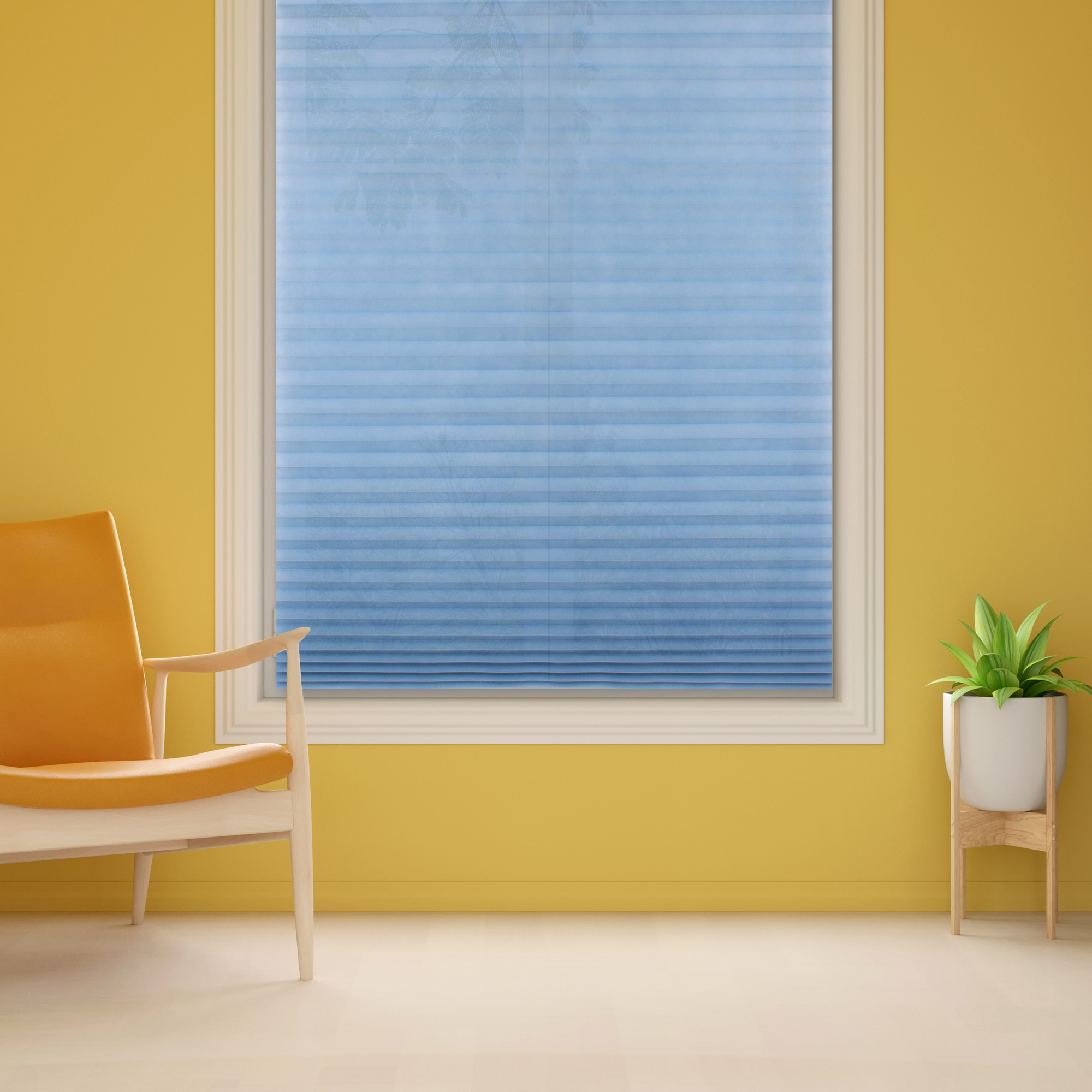 87557173 Жалюзи плиссе LY-PB05 90x190 см текстиль голубые STLM-0074476 Santreyd  - Вид №4