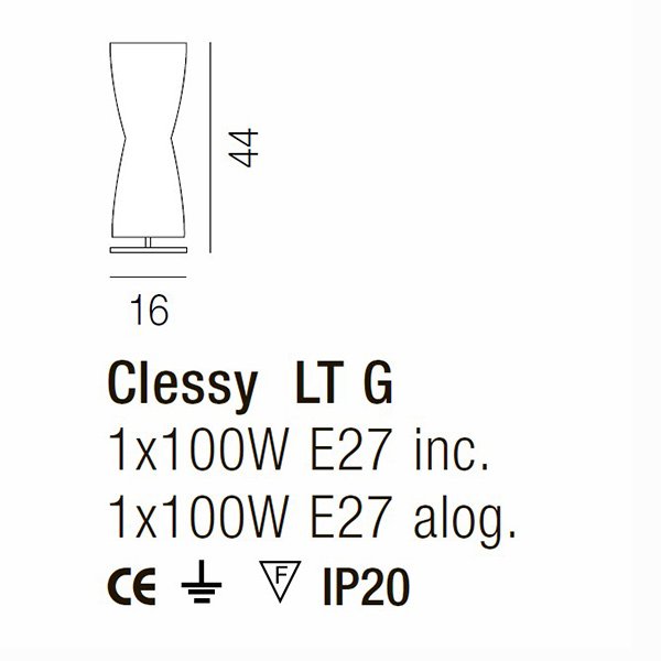 Настольная лампа LT CLESSY G BC PE от Vistosi VISTOSI ВАЗА 244858 Белый  - Вид №2