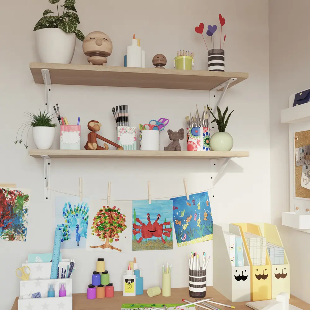 Утилитарный кронштейн Dolmen 20x30 см нагрузка до 45 кг цвет белый Santreyd STLM-2055792 - Вид №6