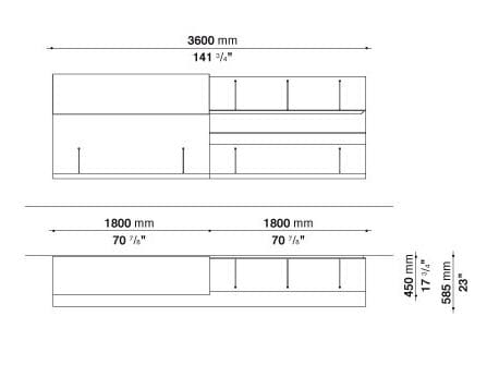 Навесной шкаф с дверным полотном B&B Italia PAB ARCH-00080831 - Вид №13