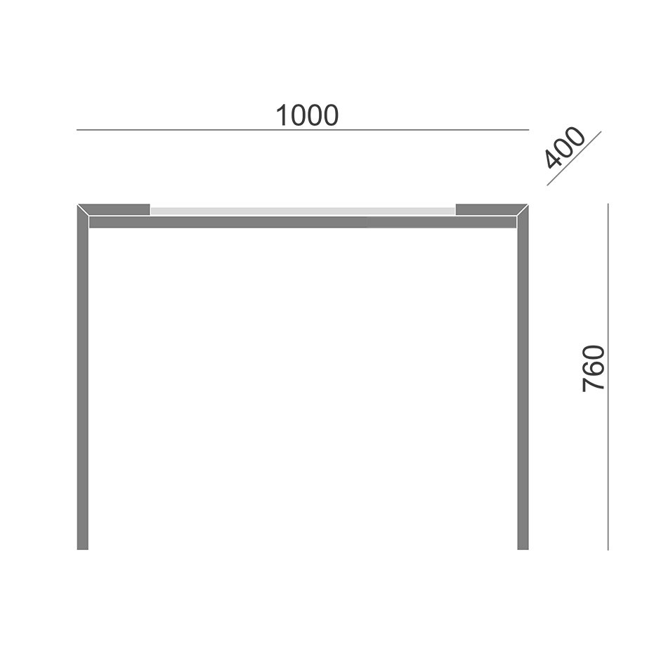 Консоль с дубовой столешницей 100х70 см белая Mos BRAGIN DESIGN  00-3879372 Белый  - Вид №2