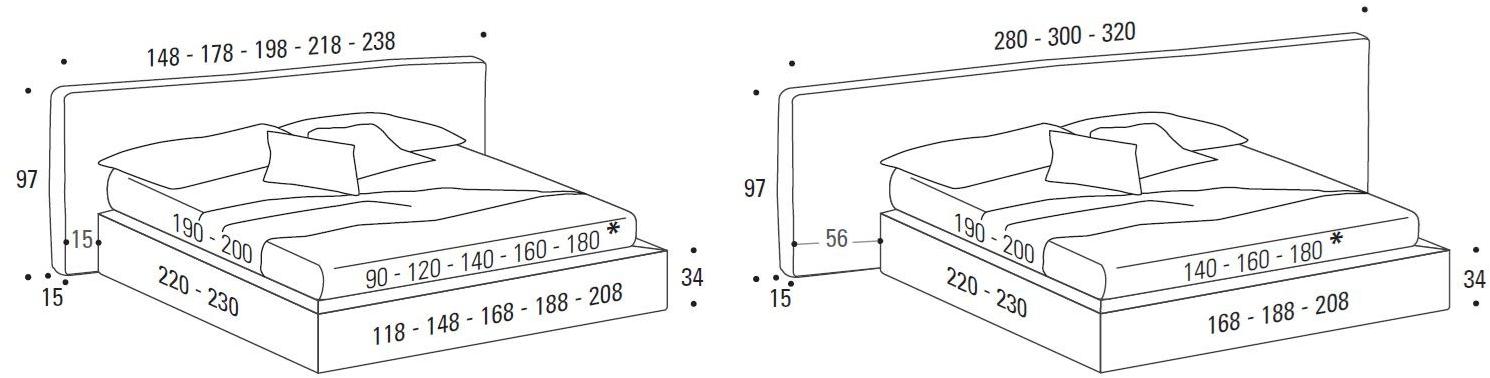 Felis Двуспальная кровать из ткани с мягким изголовьем Bedstories#2 sun-id-1348345 - Вид №23
