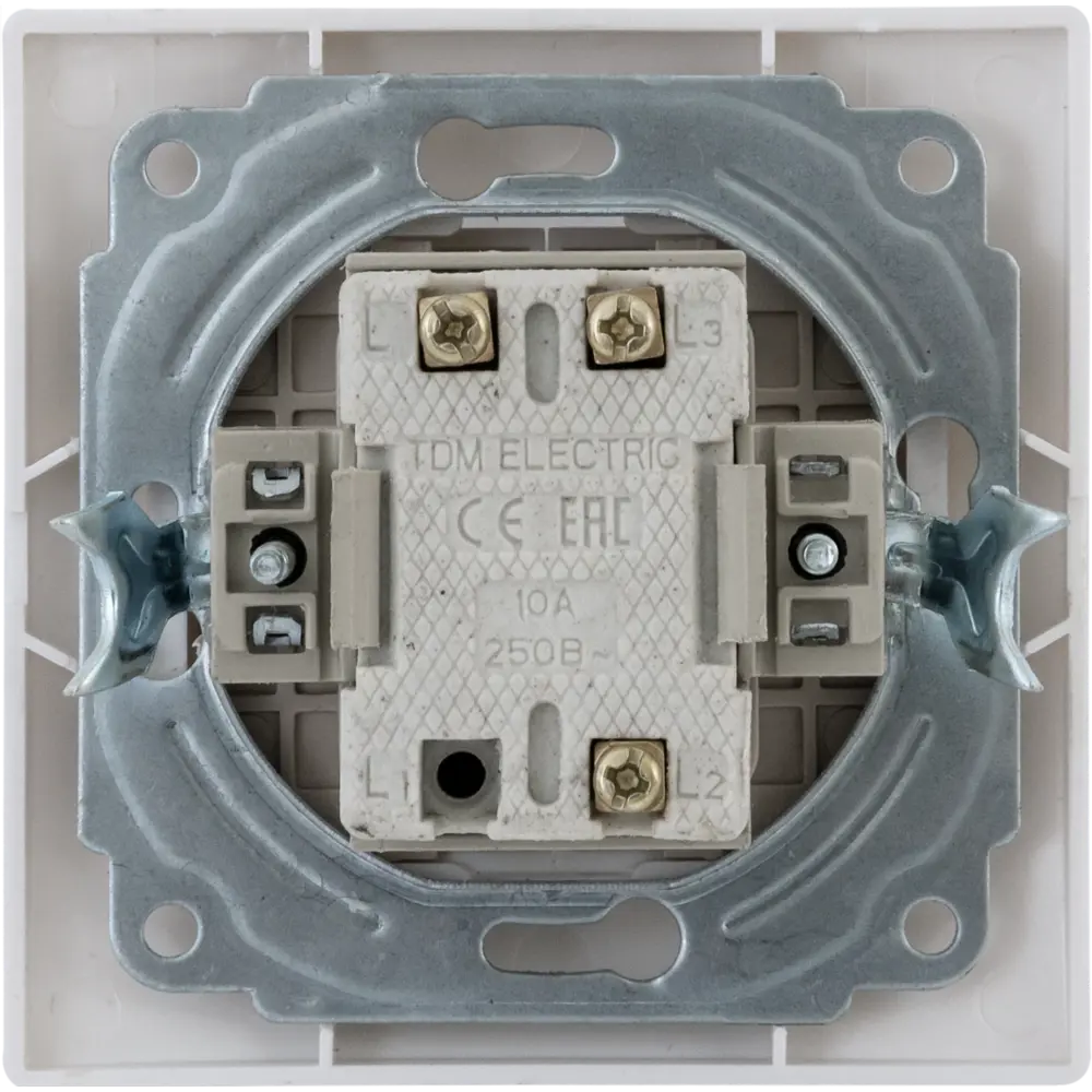 TDM ELECTRIC Выключатель встраиваемый двухклавишный белый 85591334 Таймыр STLM-1112344 - Вид №2