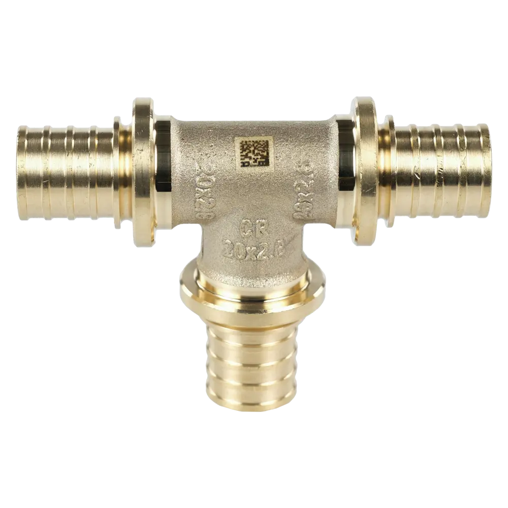 Тройник Rehau латунный 20x20x20 мм для прочных соединений 89384183 РЕХАУ STLM-1397253 - Вид №1