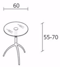 Alias Круглый журнальный столик с регулируемой высотой Young lady tree table sun-id-1487567 - Вид №2