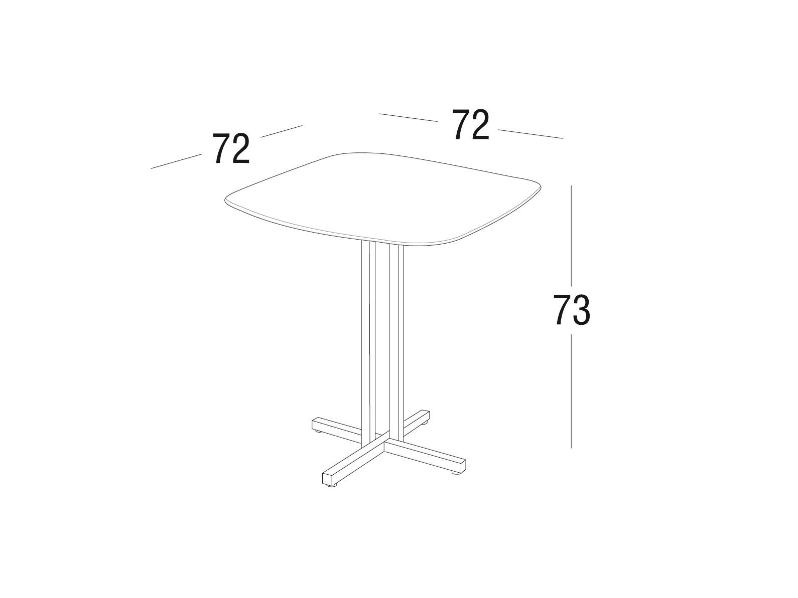 Алюминиевый квадратный садовый стол Roberti KEY WEST ARCH-00013452 - Вид №2
