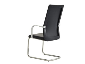 Кожаный консольный стул с подлокотниками