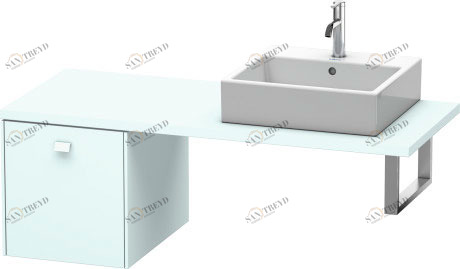 BR513100909 Brioso Шкафчик для консоли Светло-голубой матовый декор Duravit