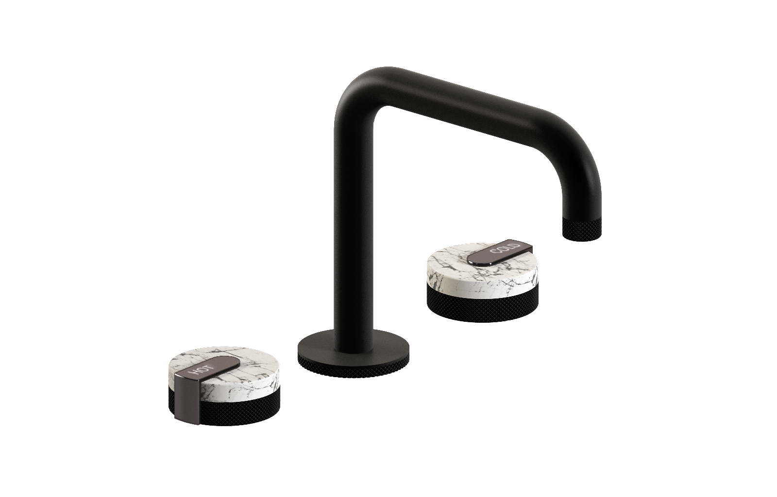 E-11511-R2MW-L1OX-MBK Смеситель для умывальника на 3 отвертия GRAFF MOD+