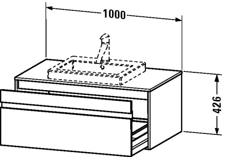 KT679507575 Ketho Тумбочка подвесная Лен, декор Duravit - Вид №1