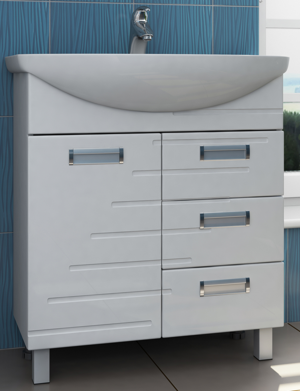 Тумба Diana-3 720 (Балтика)720⨉450⨉830 мм белый Santreyd sun-id-665138 - Вид №1