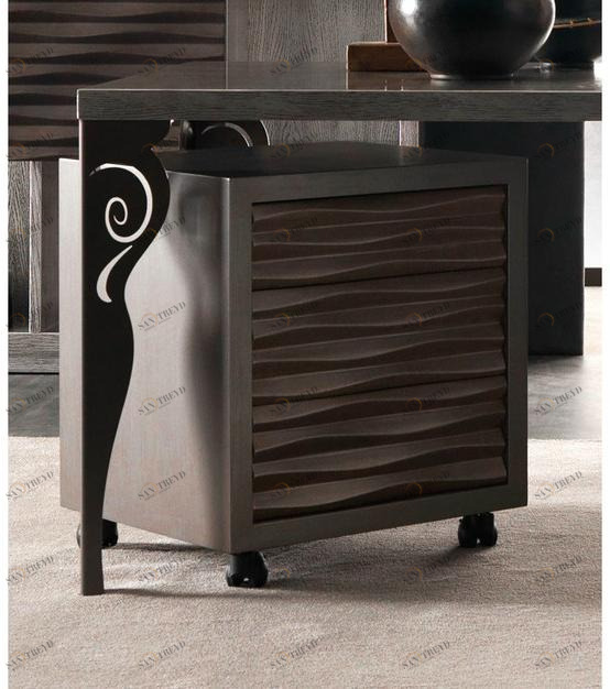 CorteZari Прямоугольная тумба на колесиках Zoe gold 391