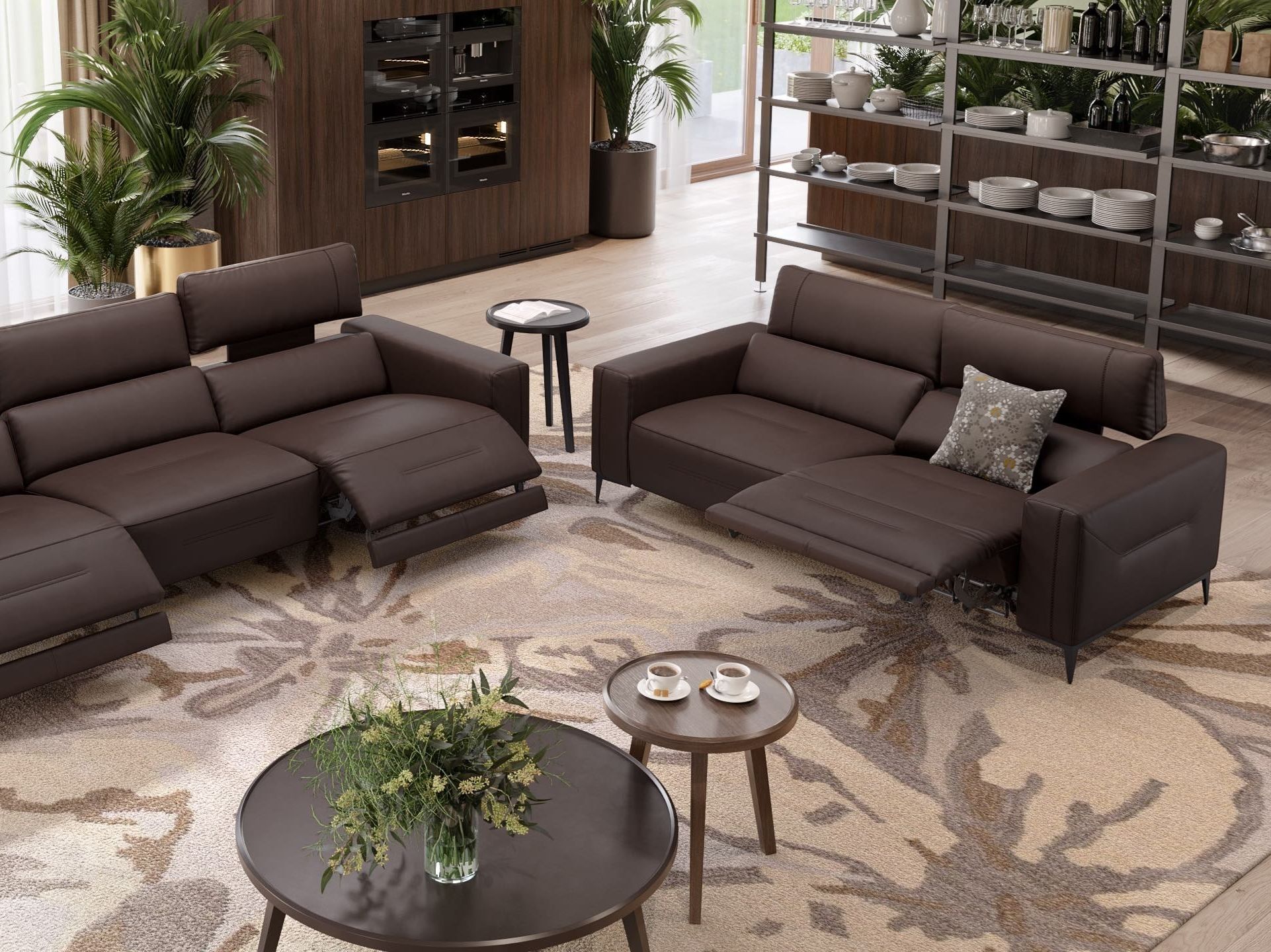 3-местный кожаный диван Sofanella Teramo ARCH-00066621 - Вид №4