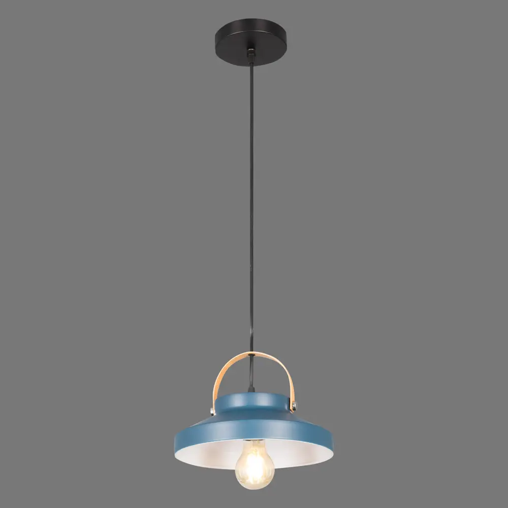 Подвесной светильник Toplight Wendi, 1 лампа, 7 м², цвет синий/дерево STLM-2118213 - Вид №2