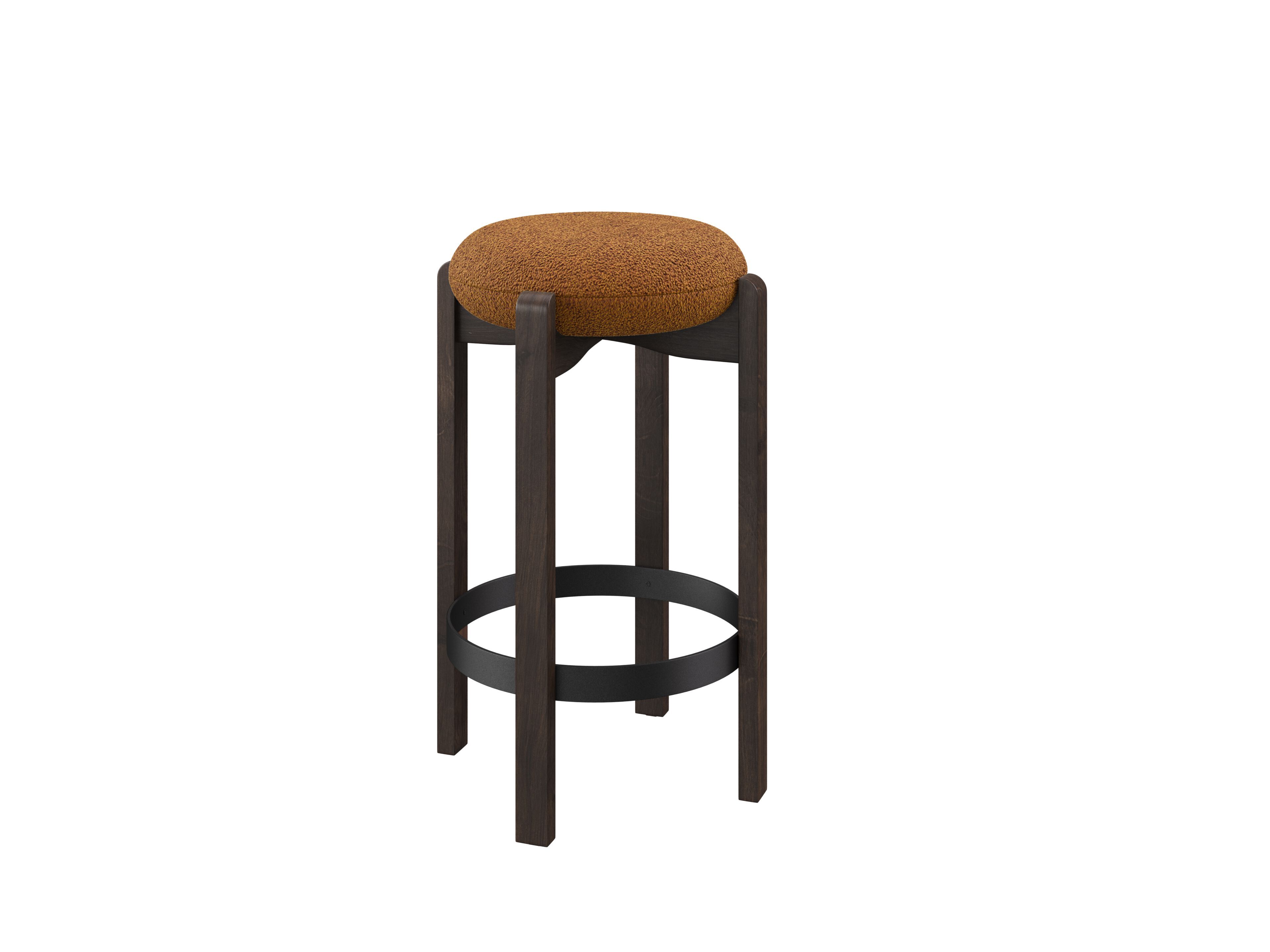 Мягкий барный стул из бука DÔME DECO Nova ' 25 ARCH-00001164 - Вид №2