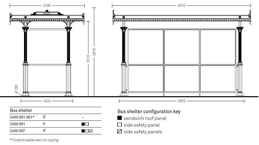 Neri Крышка чугунная для автобусной остановки Scilla 2400 - Вид №9