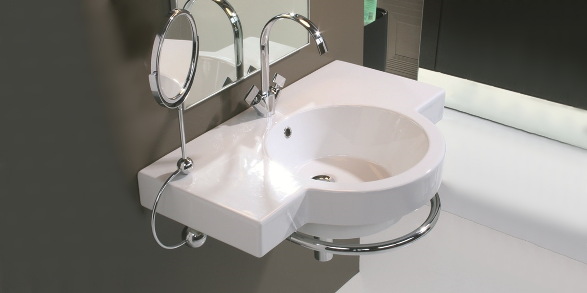 TL65 Подвесная раковина настенная овальная Olympia Ceramica  белая  - Вид №1