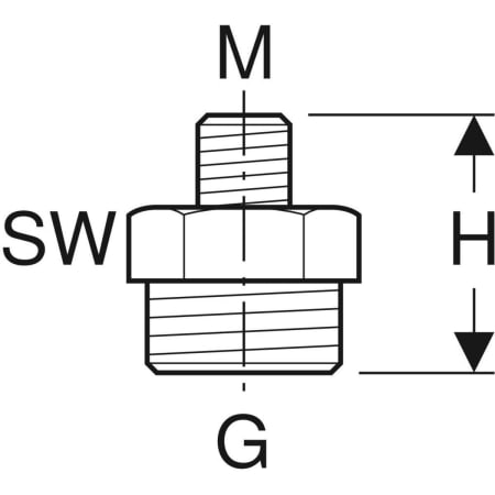 362.856.26.1 Двойной ниппель Geberit M10/G 1/2" Geberit  - Вид №2