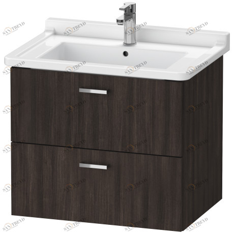 XB618505353 Тумбочка подвесная XBase #XB6185 650 x 468 мм Каштан темный, декор Duravit 