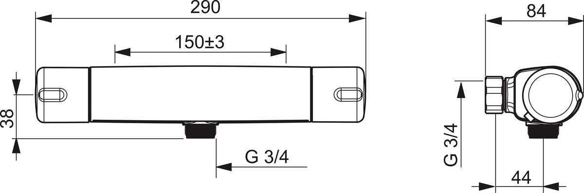 Oras 7471 Смеситель для душа 7471 Nova Хром  - Вид №4