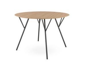 Круглый обеденный стол из стали и дерева