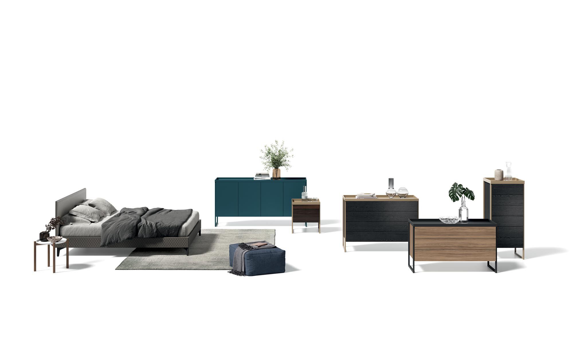 Алюминиевый и деревянный комод Guzzini & Fontana Misty Tray ARCH-00099509 - Вид №2