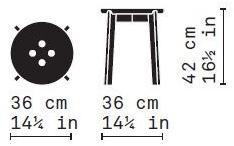 Very Wood Низкий табурет из дуба Rond sun-id-1405507 - Вид №5