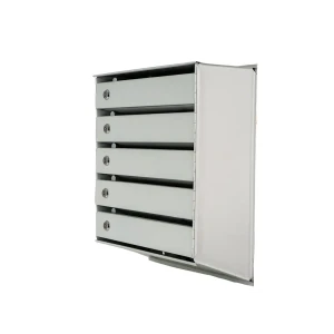 Почтовый ящик секционный вертикальный 5, металл, цвет серый