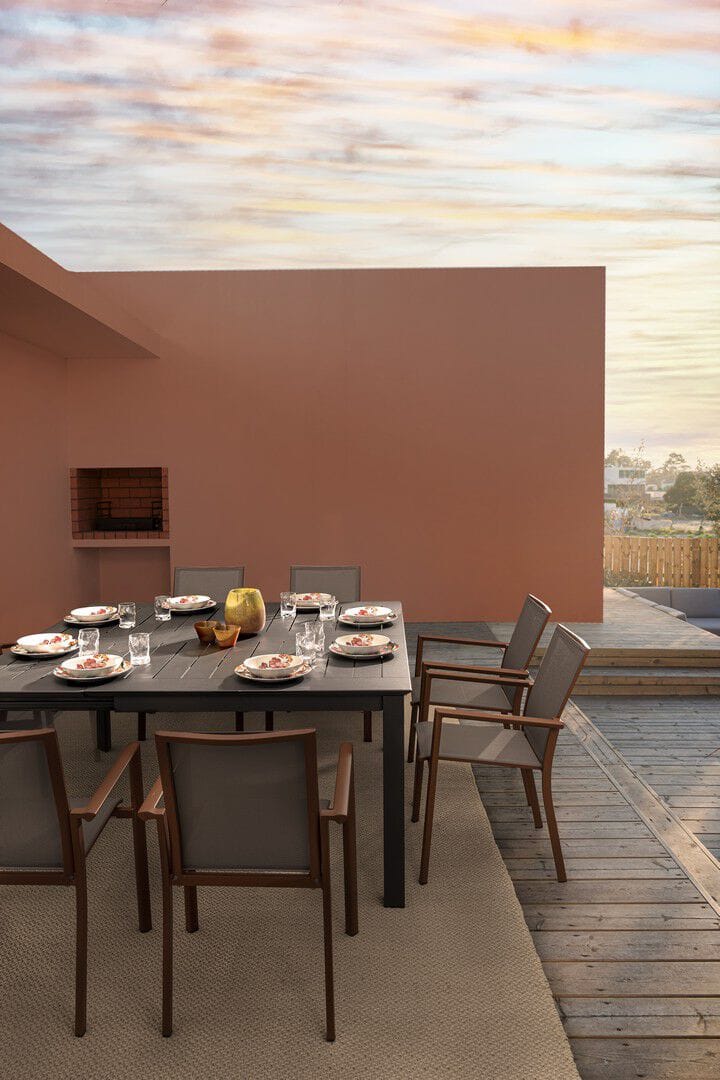 Алюминиевый выдвижной прямоугольный садовый стол BIZZOTTO Konnor ARCH-00008581 - Вид №30