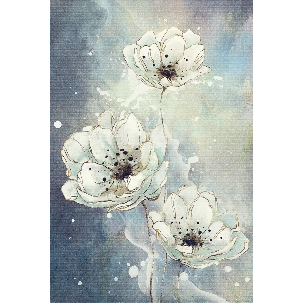 Картина на стекле Воздушные цветы 1 40x60 см 85282981 STLM-2146798 ARTABOSKO 