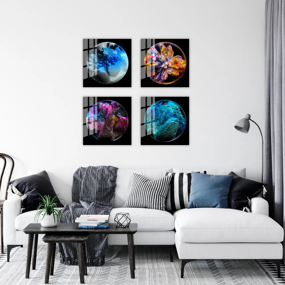 Картина на стекле «Космо» 40x40 см цвет голубой 82977318 STLM-2011421 ARTABOSKO  - Вид №6