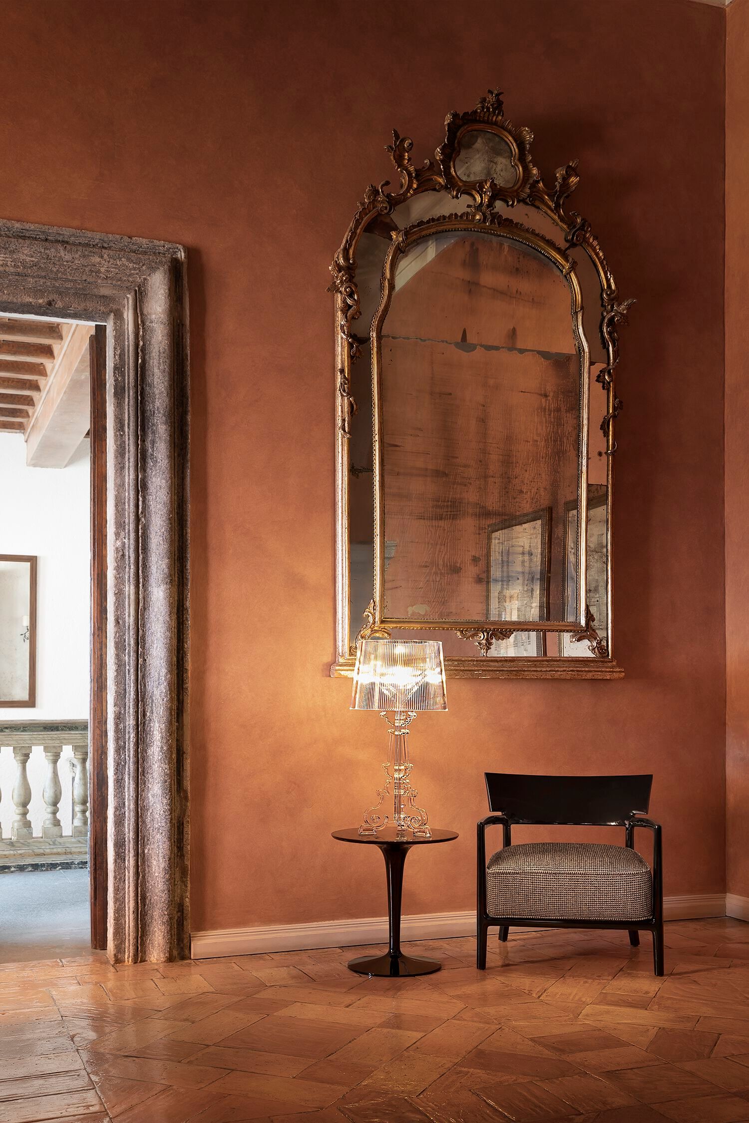 Съемное кресло из поликарбоната и ткани с подлокотниками Kartell CARA ARCH-00152115 - Вид №1