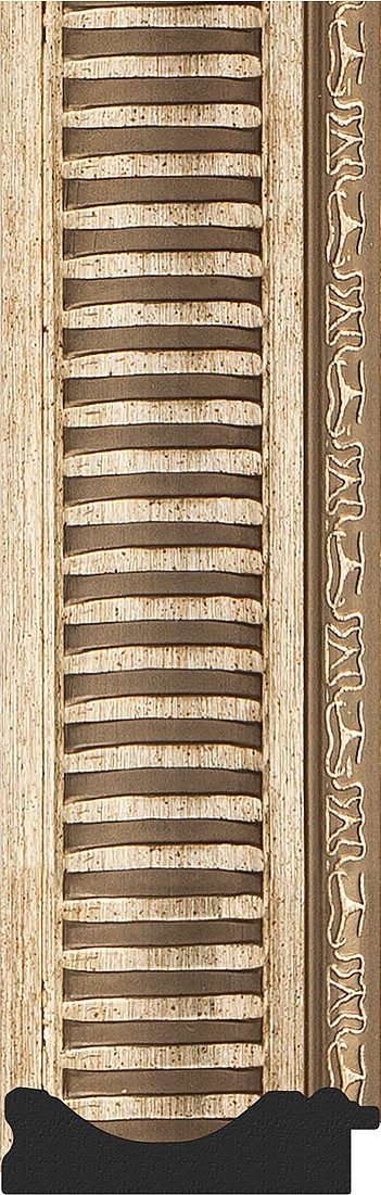 BY 7202 Зеркало в багетной раме - серебряный акведук 93 mm EVOFORM Octagon - Вид №3